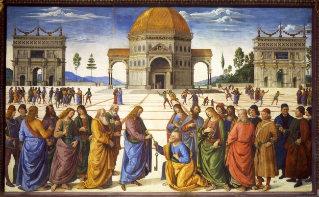 The Delivery of the Keys by Pietro Perugino. (Source WIKI: Public Domain) 
